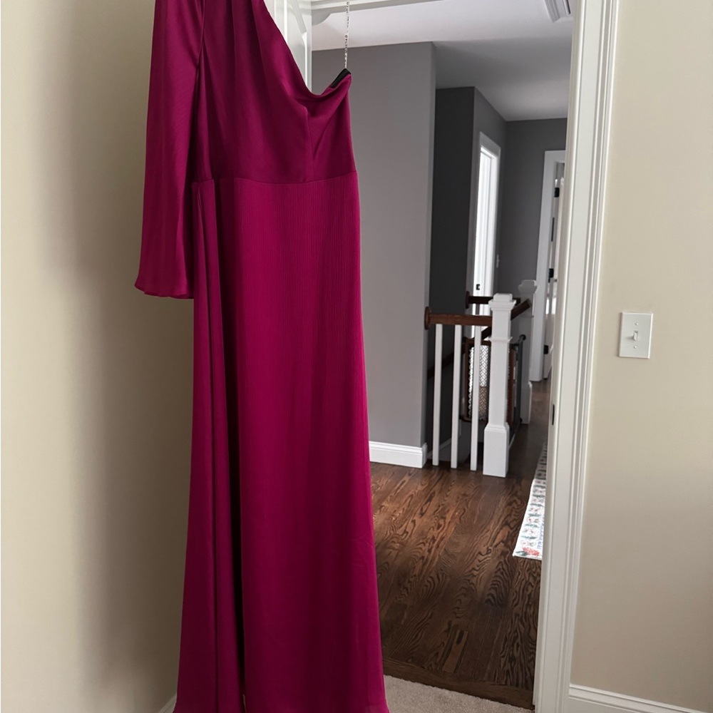 Sachin + Babi One Shoulder Magenta Dress